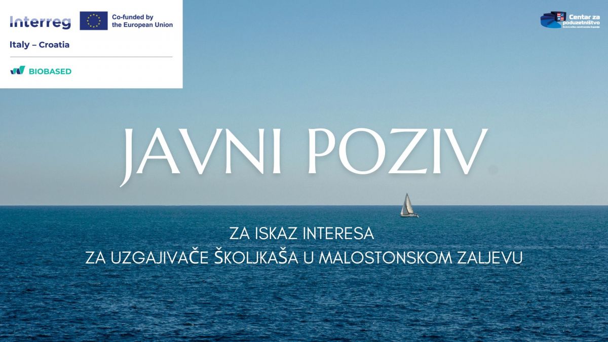 Centar za poduzetništvo objavljuje Poziv za iskaz interesa za uzgajivače školjkaša