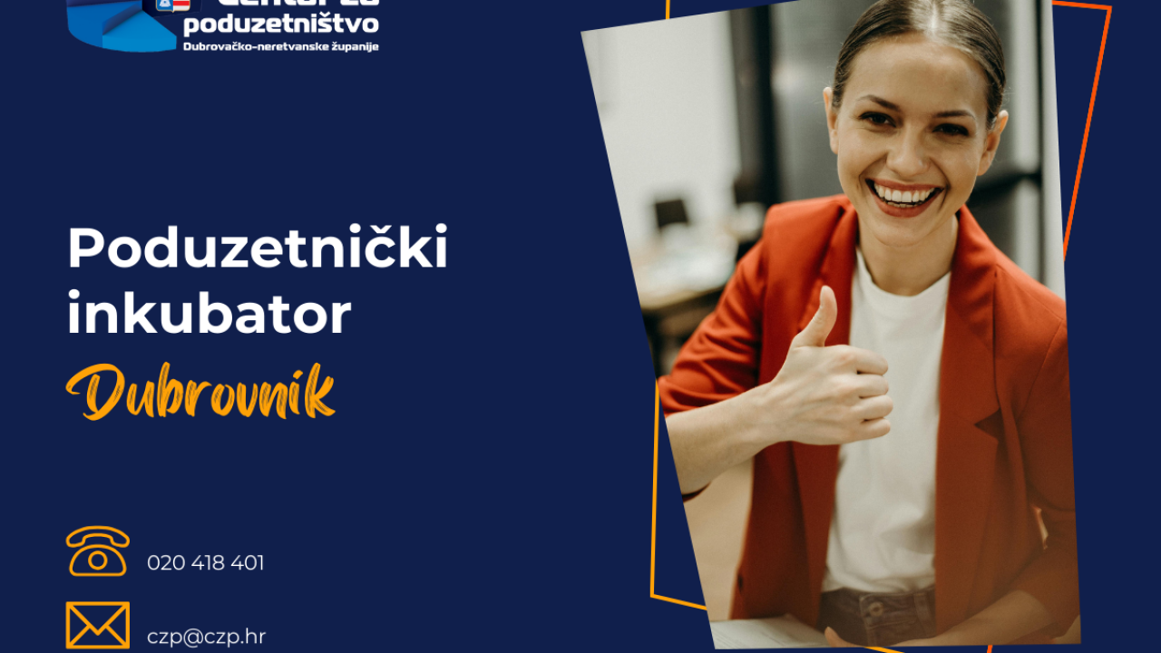 Objavljen novi Javni poziv za prikupljanje zahtjeva za subvencionirano korištenje poslovnog prostora u Poduzetničkom inkubatoru Dubrovnik